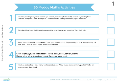 30 outdoor maths