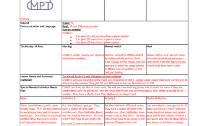 Primary Outdoor Lesson Plan