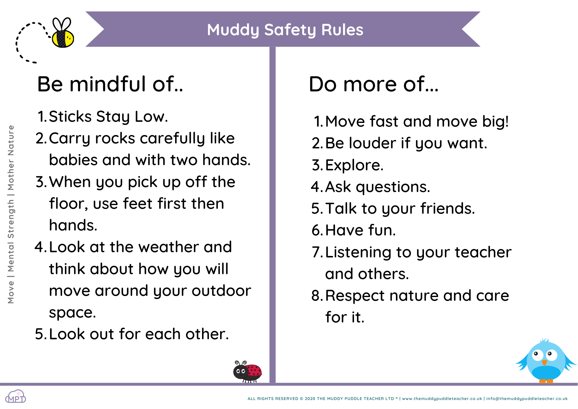 muddy safety rules