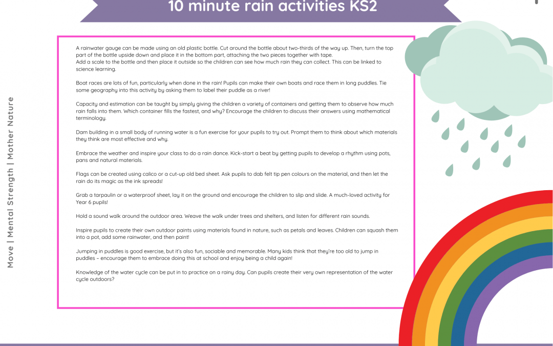 10 minute rain activities (KS2)