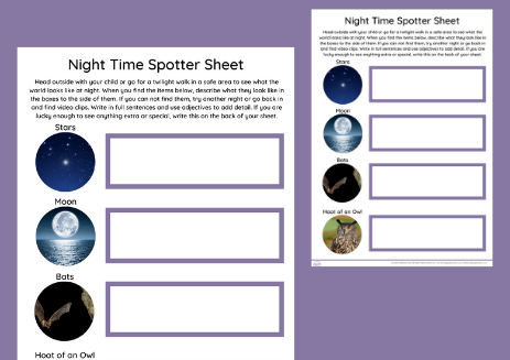 *FREE*Night Time Spotter Activity Sheet