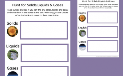 Hunt for Solids, Liquids & Gases