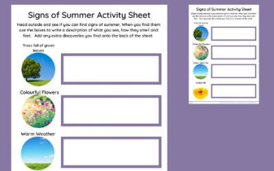 *FREE* Signs of Summer Explorer Sheet