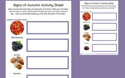 *FREE*Signs of Autumn Explorer Sheet